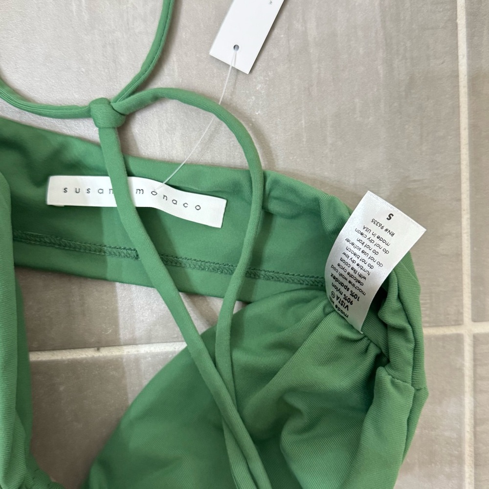Susana Monaco swim drawstring two way top meadow - Picture 3 of 3